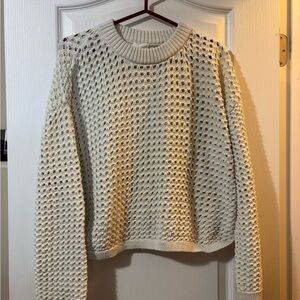 H & M size XL Cream Knit Women's Sweater